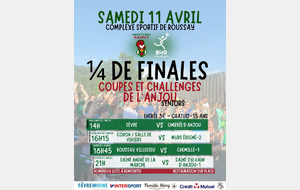 PROGRAMME - 1/4 DE FINALES coupes et challenges de l'Anjou