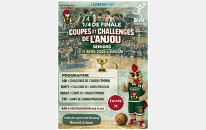 1/4 de finales des Coupes et Challenges de l'Anjou Séniors