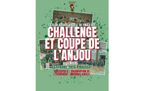 RSRV accueille les quarts de finale des challenge et coupe de l'Anjou !