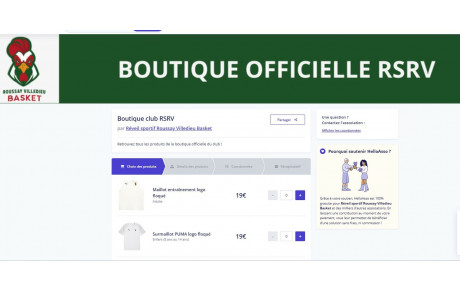 NOUVEAU - Produits de la boutique disponibles sur HelloAsso